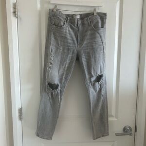 Agolde Sophie High Rise Crop Skinny Jean Gray 31